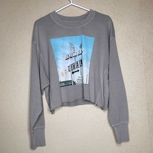 Colsie Tan Cropped Sweatshirt